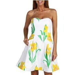 Lilly Pulitzer "She's so Daffy" Daffodil Floral Dress Size 4